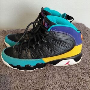 Jordan Black and Teal Sneakers